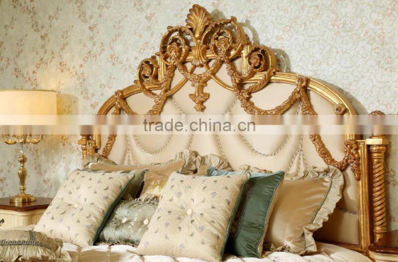 New Arrival Well Design Italian Style Snow White Carving Four Poster Bed BF12-04244b