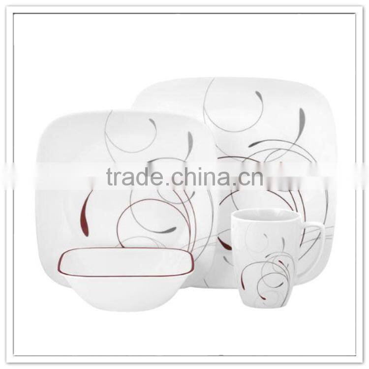 Concise design artistically 4pcs hotel crockery melamine japanese bowl set