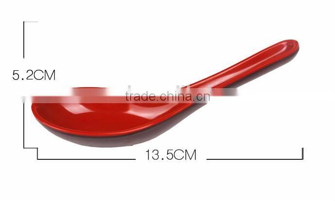 red and black two tone melamine serving kitchen utensils, melamine spoons