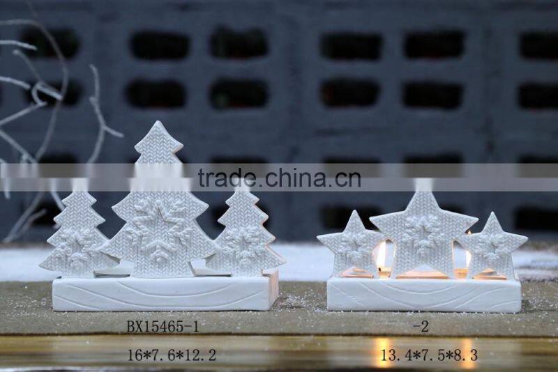 2016 newest Ceramic white tea light porcelain candle holders for house decoration