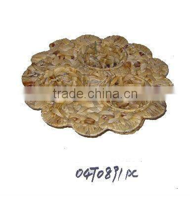 water hyacinth round tea set flower planter/pot/holder