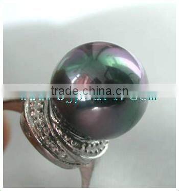 925 silver ring setting with pearl ring