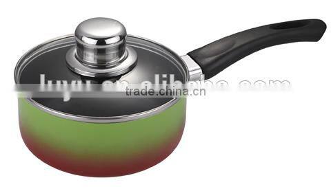 8pcs Rainbow color changing aluminum nonstick cookware set
