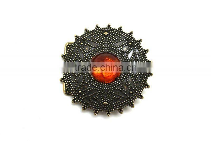 1-1/2" Standard Leather Belt Buckl, Zinc alloy material buckle with Roller, Antique Nickel belt buckle