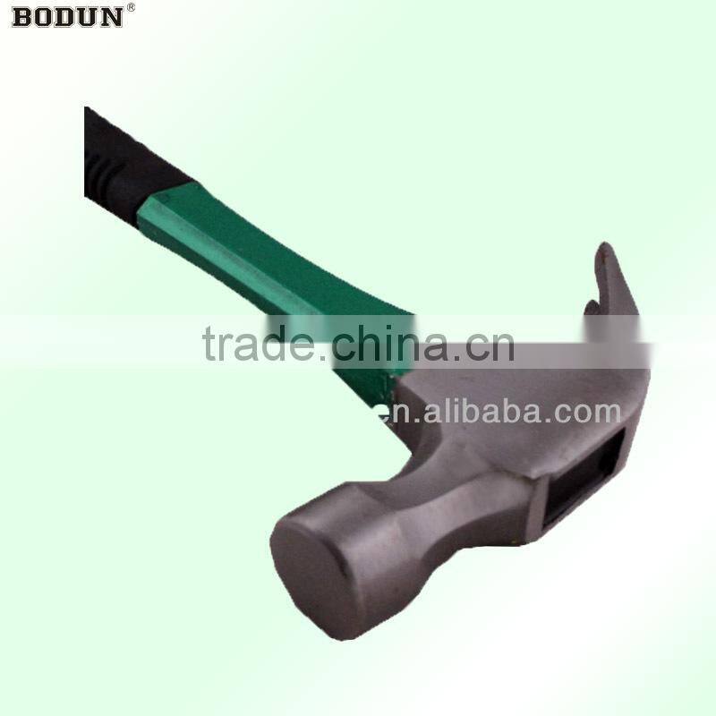 H1040 Green fiberglass handle claw hammer
