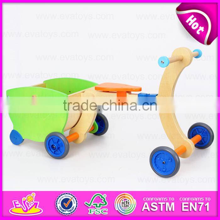 2016 new fashion baby wooden carriage W16A026