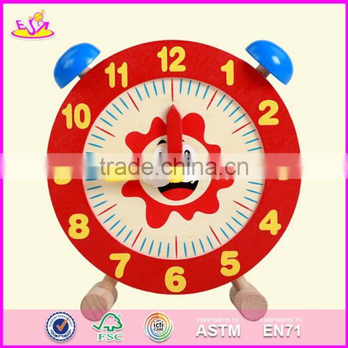 2017 New design toddlers educational toy wooden puzzle clock W14K008