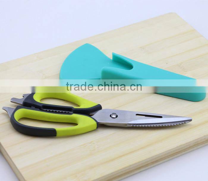 Stainless Steel Heavy Duty Checkered Chef Multifunction Kitchen Scissors