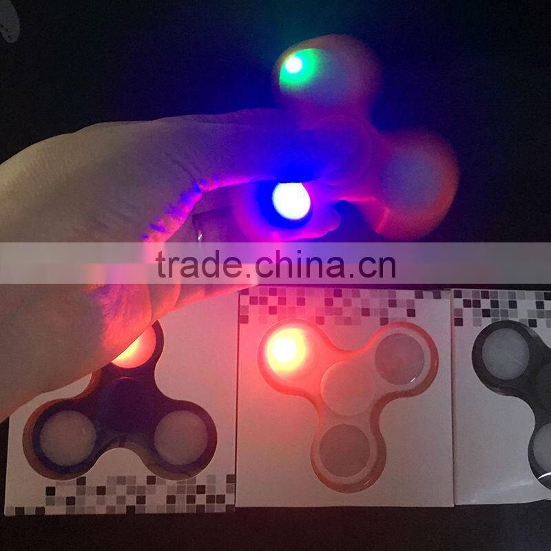 2017 new hot LED light Fidget Hand Spinner Torqbar Brass Finger Toy EDC Focus Gyro Gift
