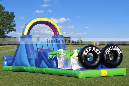 Forest theme inflatable obstacle course for sale
