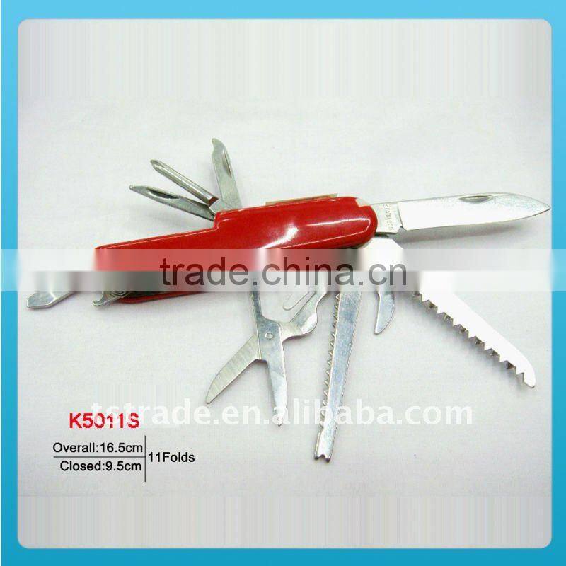 "stock"New design multi knife Novelty pocket knife multi functiona utility kinfe LED knife(K5011SG3.)