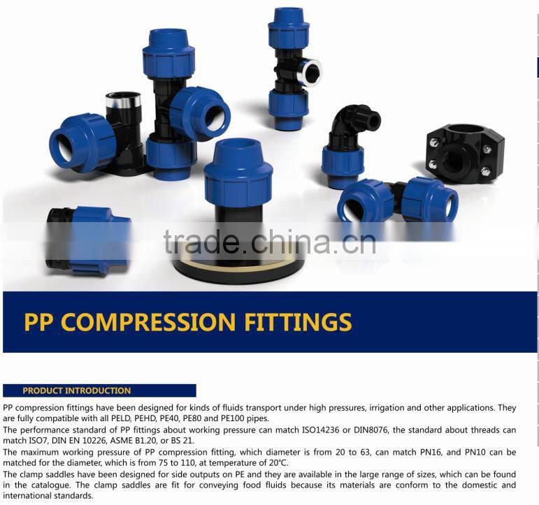 TY High quality PP compression fittings PLUG eco-friendly Cheap Price Full Size factory price list discount
