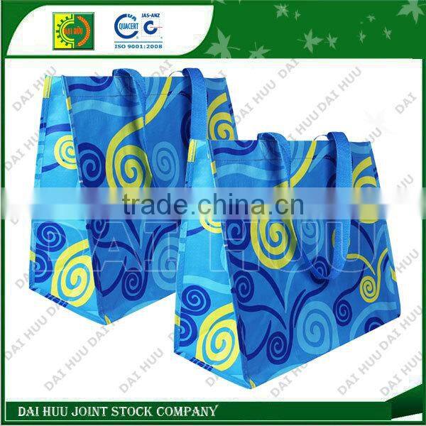 Reusable supermarket PP woven shopping bag