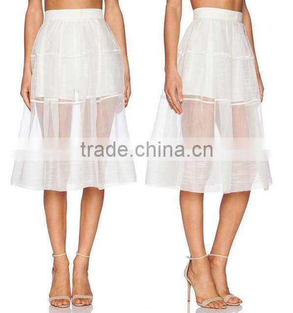 New fashion chiffon organza A-line women skirts