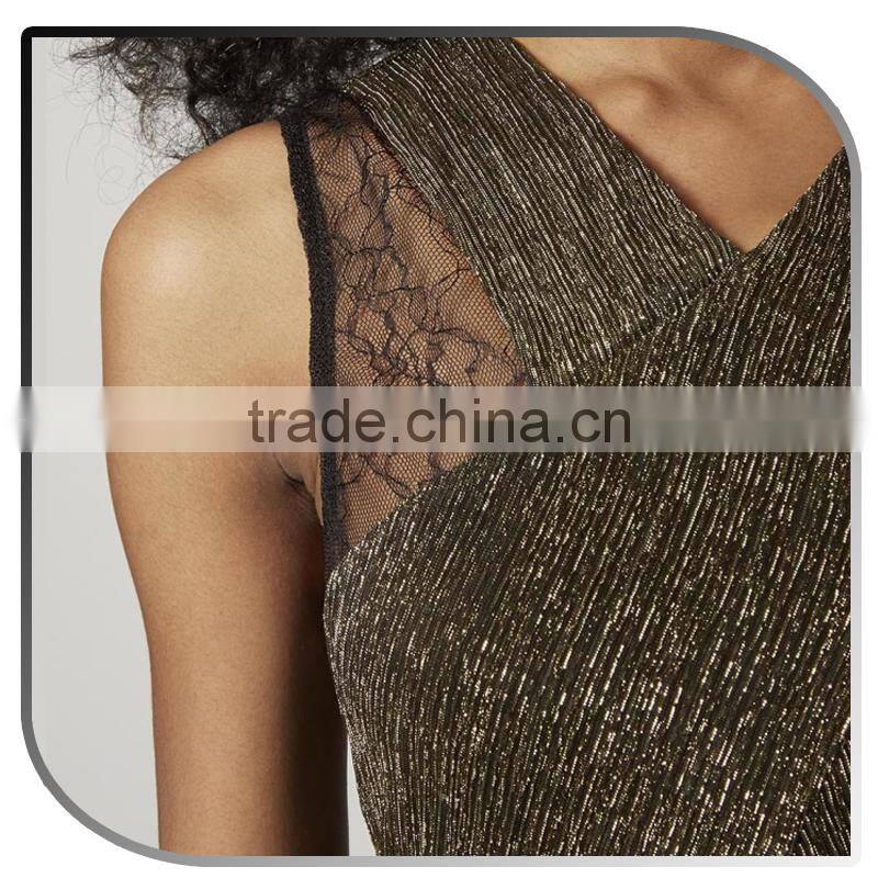 Latest Casual Dress Designs Sexy ladies Side Split Sleeveless one piece long maxi frog dress