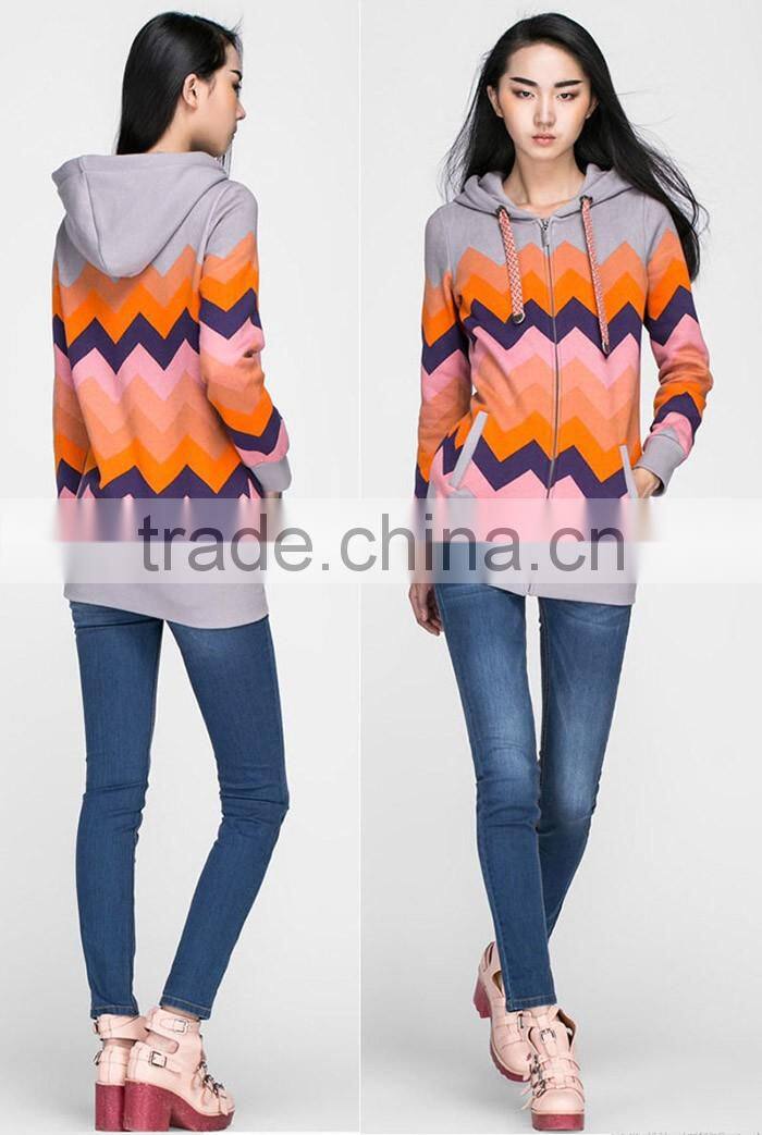 elongated cheap two tone thick wholesale fleece longline dress hoodies women with zip made in china