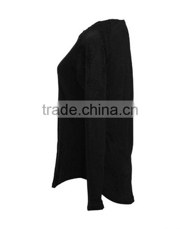 New design fashion cotton knitting cotton long sleeves fabric combination direct manufacturer high quality skirt matching blouse