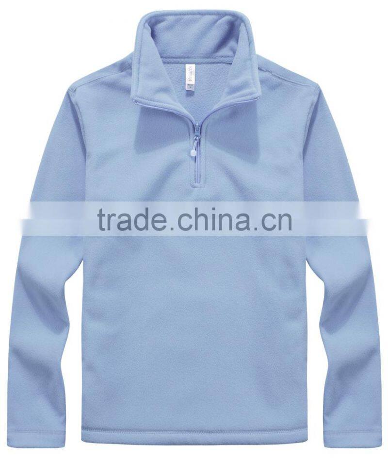 Manufacturer Casual Simple Knitted Pullover For Men With Front Half Zip Polar Fleece Jacket
