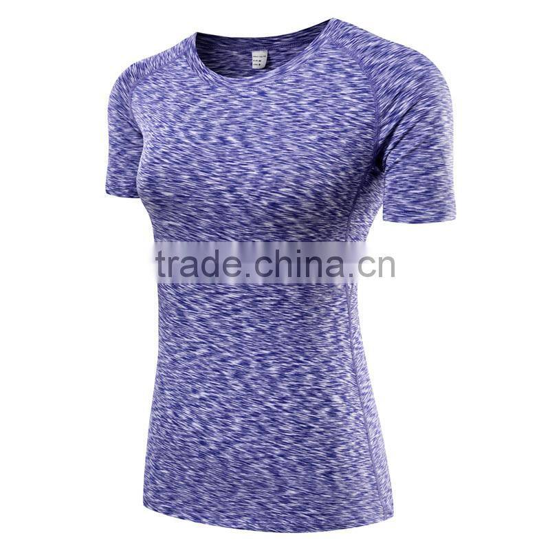 Fashion wholesale fitness apparel womens tights sport yoga t-shirt wear