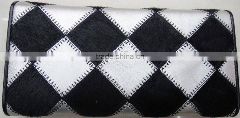 Hot lady Genuine leather wallet with horse hair