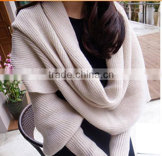 2015 2016 girls and ladies plain knitted winter thick shawls long scarf