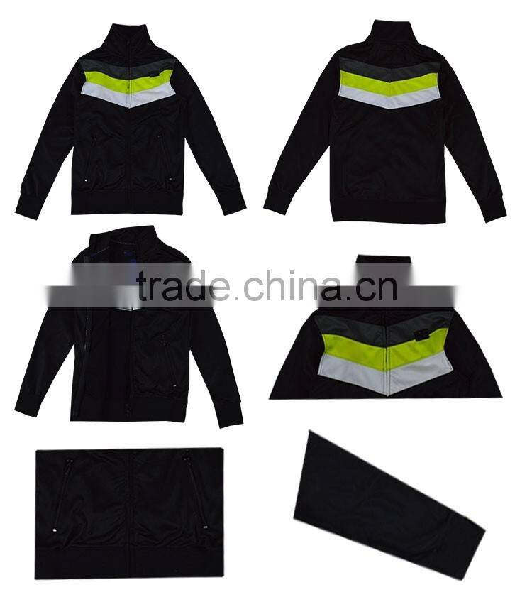 plain classic full zipper round collar winter&autumn cotton tracksuits