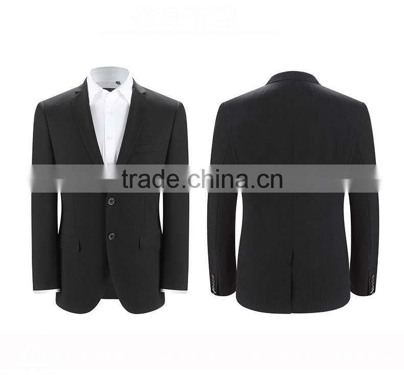 Casual Mens Formal Smooth Business Black 2-Button Suits