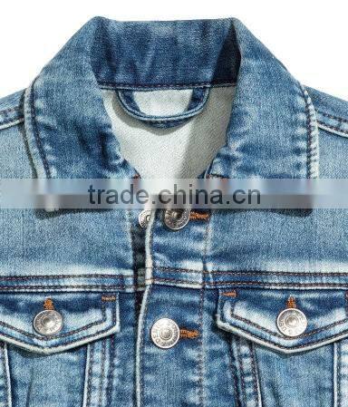 New fashion design boys blue jean jackets stylish kids denim coats