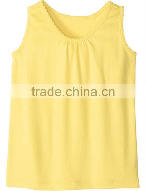 Plain girls pink tank tops