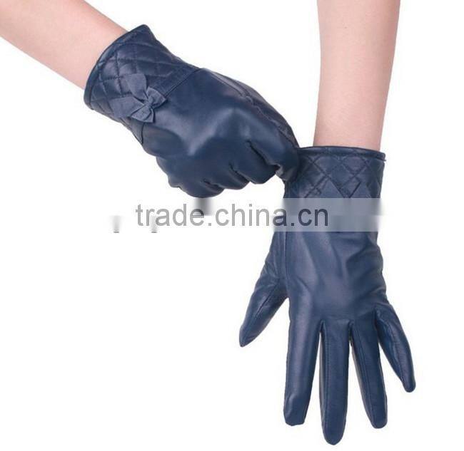 fashion design lady's leather gloves