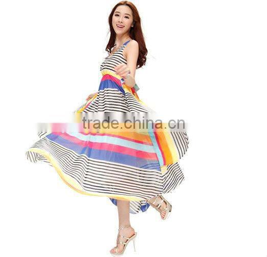 Latest Bohenmia Pleated Maxi Long Summer Dresses