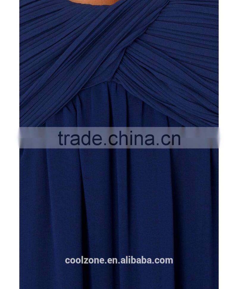 100% Polyester fully lined maxi dress women sweetheart neckline detail chiffon dress 2016