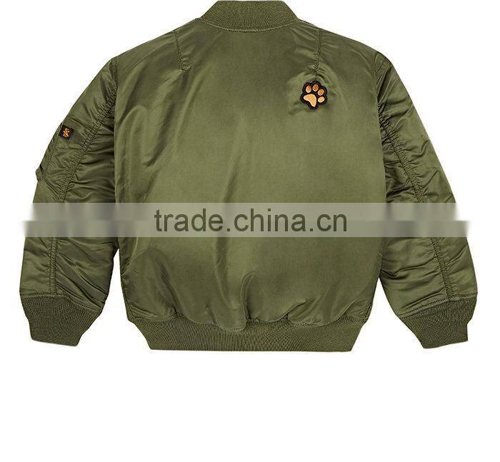 2017 Fashion style custom logo baby kids boys winter Quilted bomber jacket wholesale in China