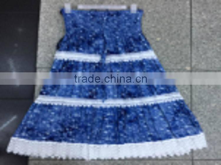 Fast delivery high waist fashion floral African print long fat women skirts