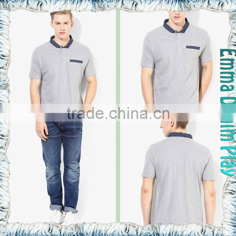 Latest Model Mens Short Sleeve Chest Pocket Polo Shirt