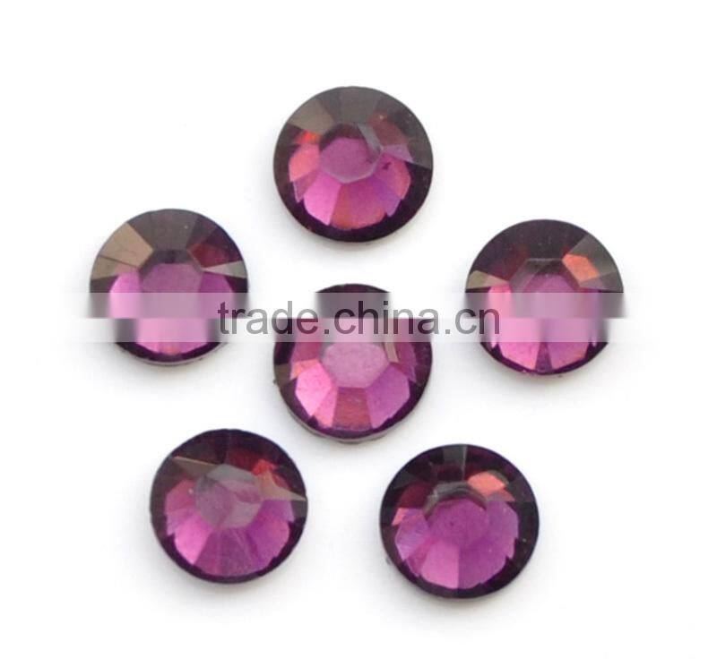 DMC Hot Fix Rhinestones Round Shape & Flatback & Glass Crystal Material in Light Amethyst