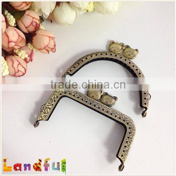 8.5cm Hello Kitty Handmade Metal Handbag Handle Clutch Purse Frame