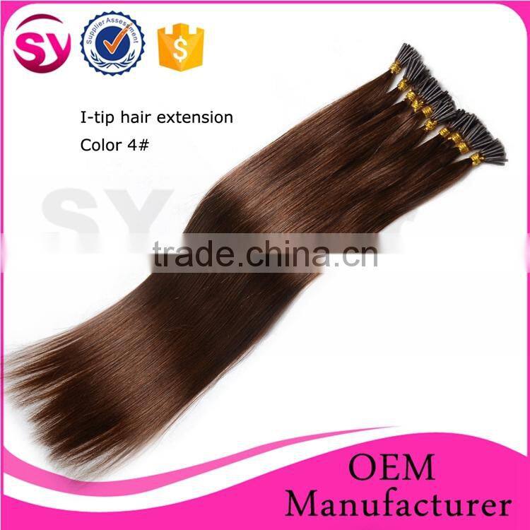 New Arrival 100 Human Hair I-Tip Hair Extension, Factory Wholesale Price Brazilian Human Hair Sew In Weave