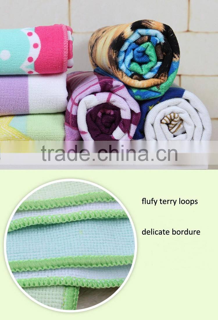 Micro fibre travel towel beach printed custom logo