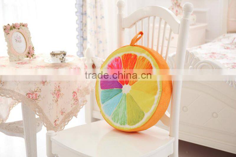 custom orange design shaped plush memory foam pillow