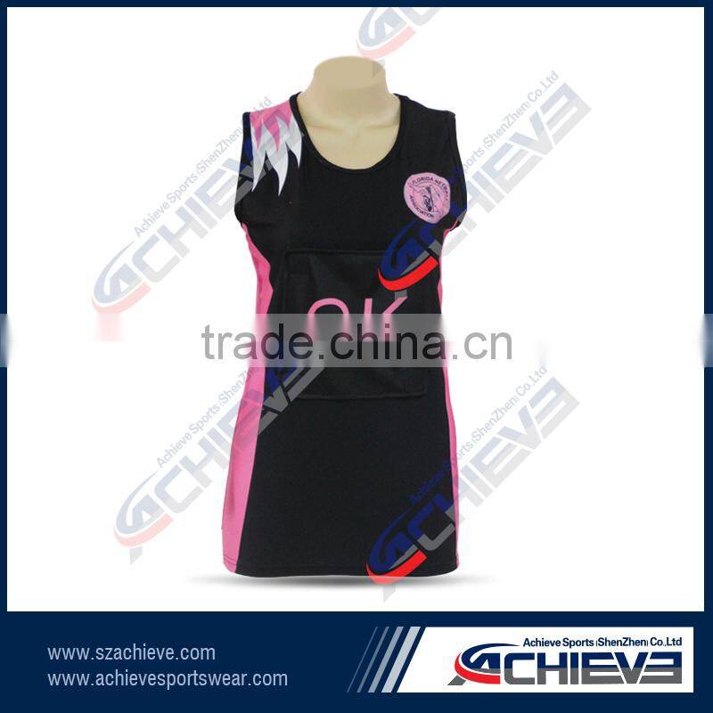 custom pattern netball jersey sublimation clothes