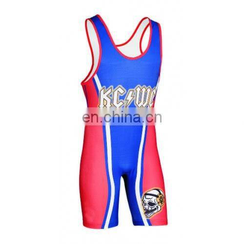 2017 OEM custom sublimated wrestling singlets