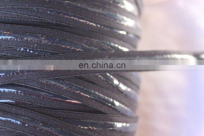 Black Silicone satin lingerie bra strap stretch sewing elastic 1/2" wide