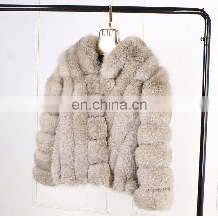 New Design Ladies Winter Fox Fur Coat Fashion Beautiful Wholesale Custom Fox Fur Transformer Coat