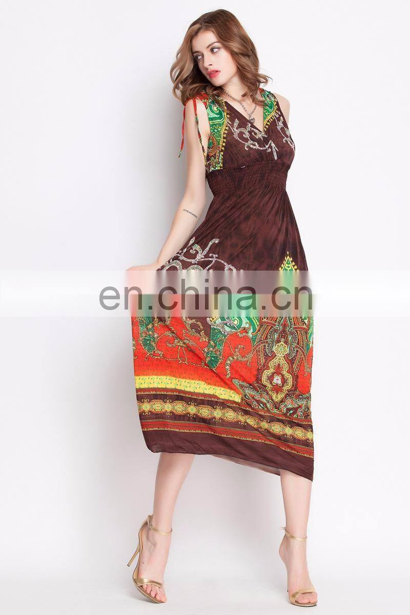 New fashion holiday Beach maxi dress women 2016