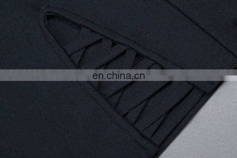 Latest Dresses Design Women Sexy Sleeveless Deep-V Black Short Tight Mini Dress Club Party Dress