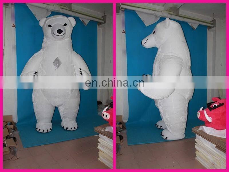 High quality 3Hm inflatable panda costume/polar bear mascot costume
