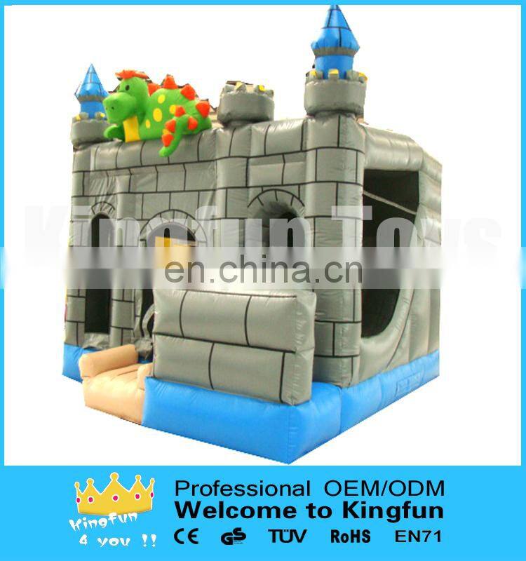 Hot sales inflatable castle with double slides
