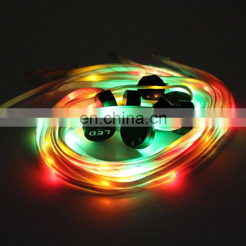 NEW arrival rechargable led shoelace electric shoelaces nylon led shoelace