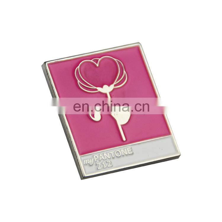 custom die struck soft enamel badge pin name badge
